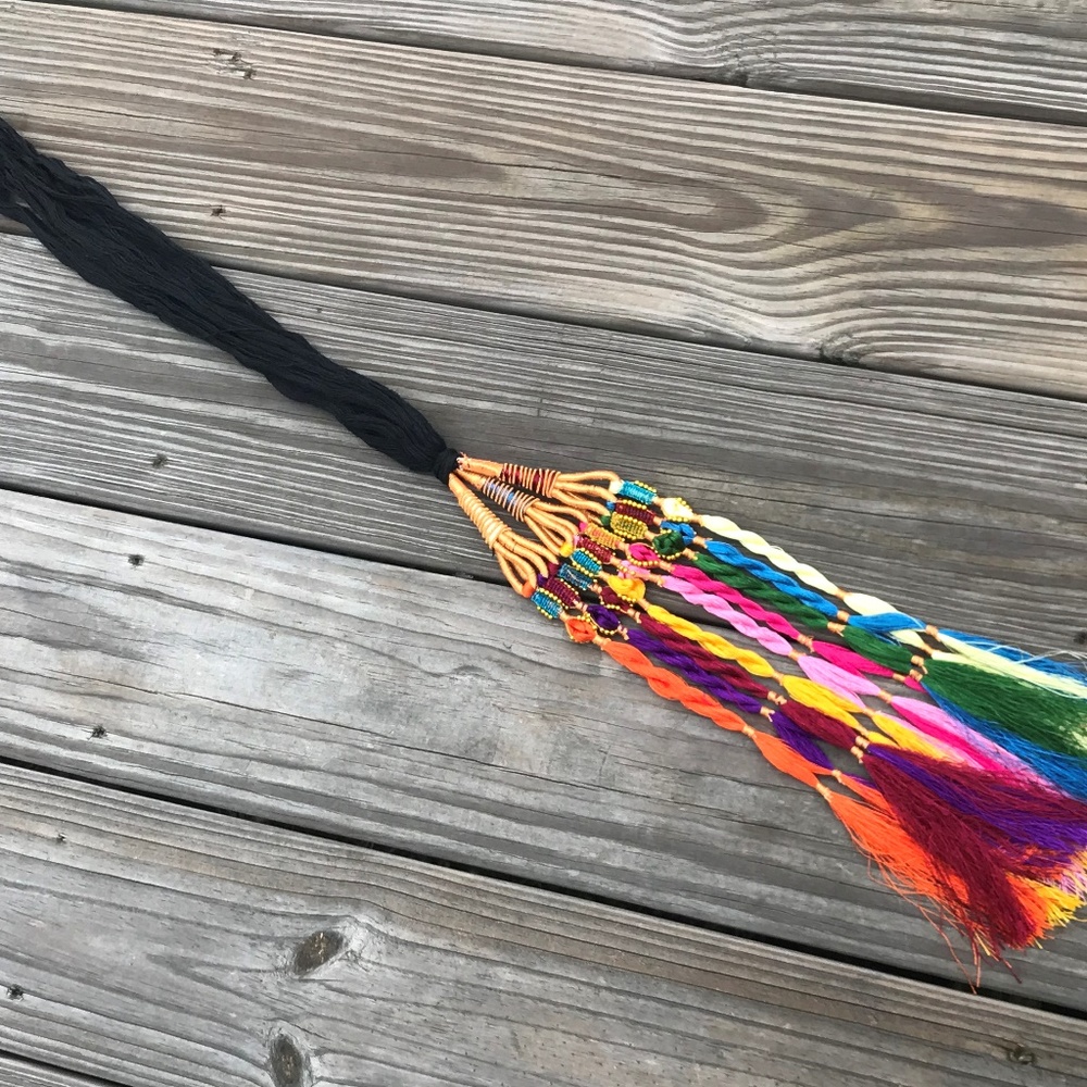 Hair Paranda Blck MultiColor Traditional Accessory - Picture 6 of 8
